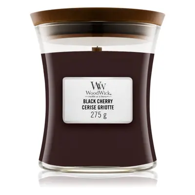 Woodwick Black Cherry vonná svíčka s dřevěným knotem 275 g