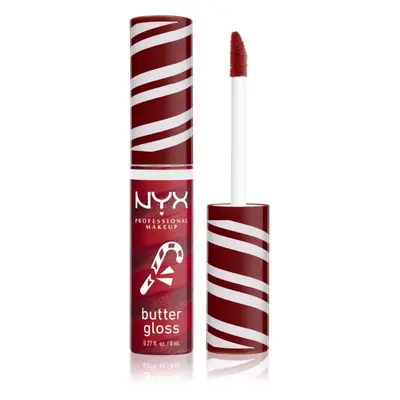 NYX Professional Makeup Holiday Butter Gloss lesk na rty odstín 01 Peppermint Swirl 8 ml