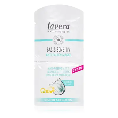 Lavera Basis Sensitiv Q10 protivrásková a zpevňující pleťová maska s koenzymem Q10 2x5 ml