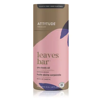 Attitude Leaves Bar Dry Body Oil tuhý tělový olej Sandalwood 85 g