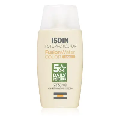 ISDIN Fusion Water opalovací fluid na obličej SPF 50 odstín light 50 ml