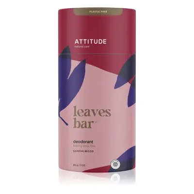 Attitude Leaves Bar Deodorant tuhý deodorant bez obsahu hliníkových solí Sandalwood 85 g