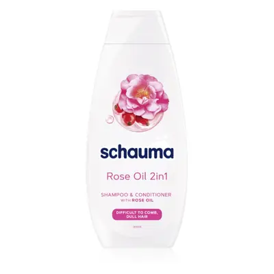 Schwarzkopf Schauma Rose Oil šampon a kondicionér 2 v 1 pro snadné rozčesání vlasů 400 ml