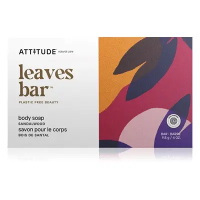 Attitude Leaves Bar Body Soap tuhé mýdlo na tělo Sandalwood 113 g