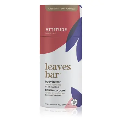 Attitude Leaves Bar Body Butter tuhé tělové máslo Sandalwood 85 g