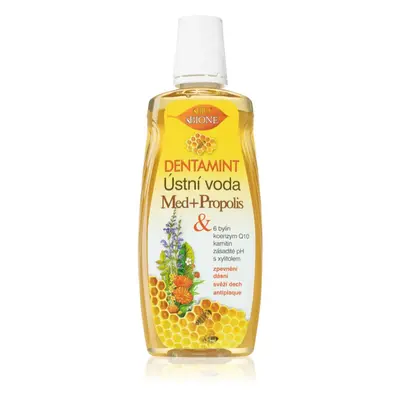 Bione Cosmetics Dentamint Med + Propolis ústní voda příchuť Honey + Propolis 500 ml