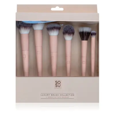 SOSU Cosmetics Luxury Brush Face Collection sada štětců na obličej 6 ks