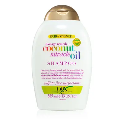 OGX Coconut Miracle Oil posilující šampon pro poškozené vlasy s kokosovým olejem 385 ml