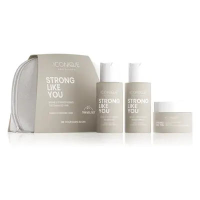 ICONIQUE Professional STRONG LIKE YOU Repair & Strengthening Set cestovní sada pro poškozené vla