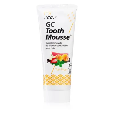 GC Tooth Mousse remineralizační ochranný krém pro citlivé zuby bez fluoridu příchuť Tutti Frutti