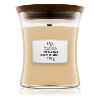 Woodwick Vanilla Bean vonná svíčka s dřevěným knotem 275 g