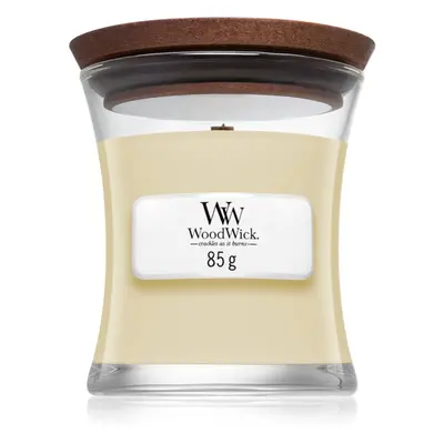 Woodwick White Teak vonná svíčka s dřevěným knotem 85 g