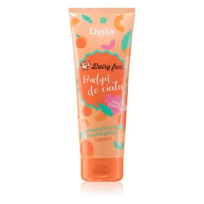 Delia Cosmetics Dairy Fun hýčkající tělová pěna Orange 250 ml