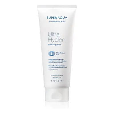 Missha Super Aqua 10 Hyaluronic Acid hydratační čisticí krém 200 ml