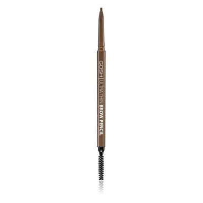 Gosh Ultra Thin precizní tužka na obočí s kartáčkem odstín 002 Greybrown 0,35 g