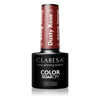 Claresa SoakOff UV/LED Color Dusty Rose gelový lak na nehty odstín 3 5 g