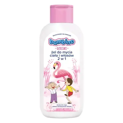 Bambino Kids Bolek and Lolek sprchový gel a šampon 2 v 1 Flamingo 400 ml