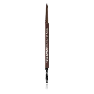 Gosh Ultra Thin precizní tužka na obočí s kartáčkem odstín 003 Dark Brown 0,35 g