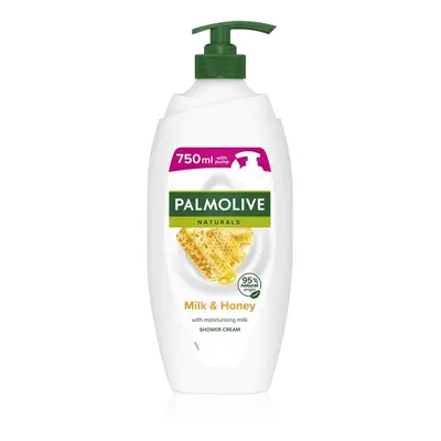 Palmolive Naturals Milk & Honey sprchový a koupelový krémový gel s mlékem a medem s pumpičkou 75