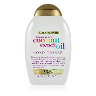 OGX Coconut Miracle Oil kondicionér pro posílení vlasů s kokosovým olejem 385 ml