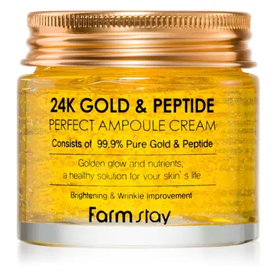 Farmstay 24K Gold & Peptide Perfect Ampoule Cream hydratační krém proti stárnutí pleti 80 ml