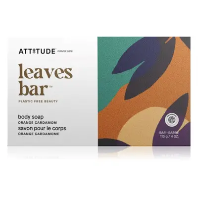 Attitude Leaves Bar Body Soap tuhé mýdlo na tělo Orange Cardamom 113 g