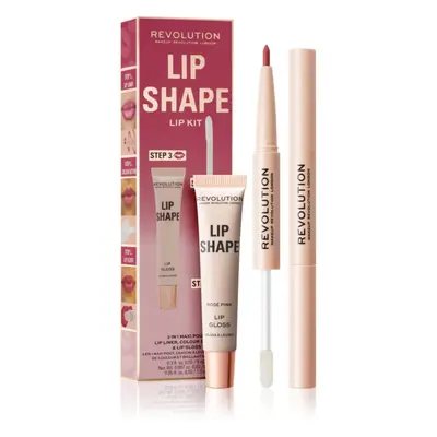 Makeup Revolution Lip Shape Kit sada na rty odstín Rose Pink 1 ks