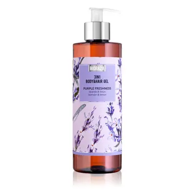 BIOBAZA 3in1 Body&Hair Gel Purple Freshness šampón, kondicionér a sprchový gel 3 v 1 400 ml