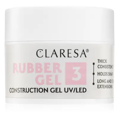 Claresa Rubber Gel Construction Gel UV/LED gelový lak pro prodloužení nehtů odstín 03 12 g