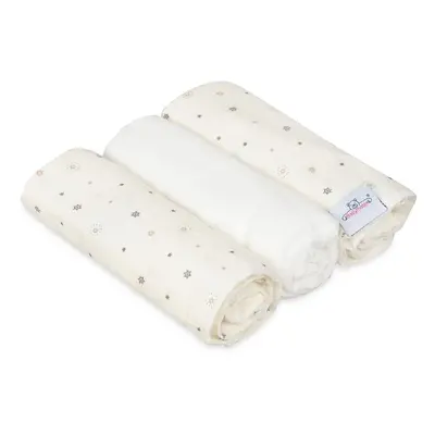 Babymatex Muslin Design plena Snow 3 ks