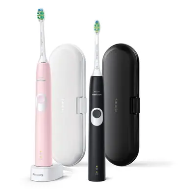 Philips Sonicare 4300 HX6800/35 sonický elektrický zubní kartáček, 2 těla Black and Pink 1 ks