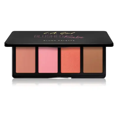 L.A. Girl Cosmetics Fanatic paleta tvářenek odstín Blushed Babe 4x4 g