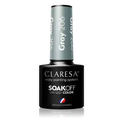 Claresa SoakOff UV/LED Color Savanna Vibes gelový lak na nehty odstín Gray 206 5 g