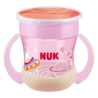 NUK Magic Cup Night hrnek s držadly 6m+ Pink 160 ml