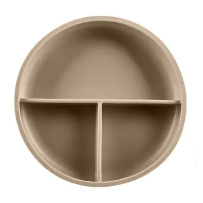 Zopa Silicone Divided Plate dělený talíř s přísavkou Sand Beige 1 ks