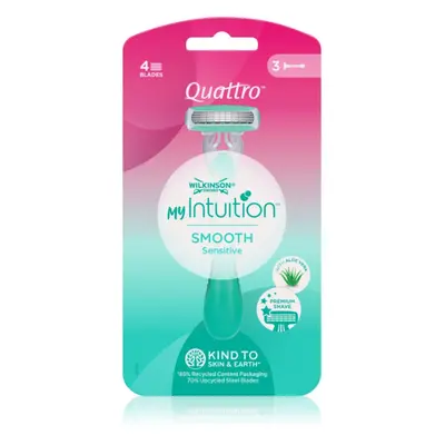 Wilkinson Sword Quattro for Women My Intuition Smooth jednorázová holítka Aloe and Vitamin E 3 k