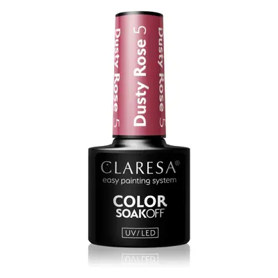 Claresa SoakOff UV/LED Color Dusty Rose gelový lak na nehty odstín 5 5 g