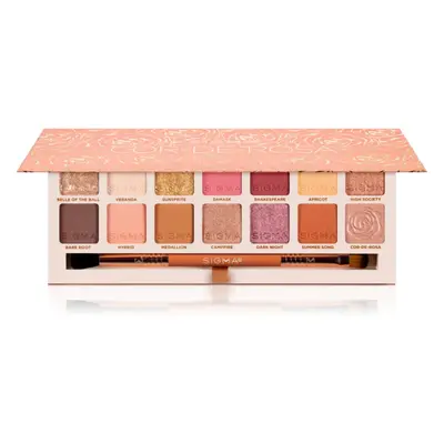 Sigma Beauty Cor-de-Rosa Eyeshadow Palette paleta očních stínů se štětečkem 16.24 g