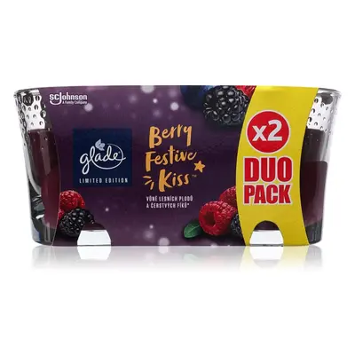 GLADE Berry Festive Kiss DUO vonná svíčka 2x112 g