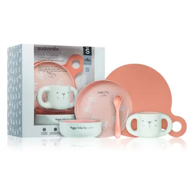 Suavinex Hygge Toddler Feeding Set jídelní sada pro děti 6 m+ Pink 5 ks