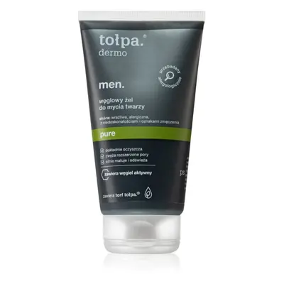 Tołpa Dermo Men Pure mycí gel na obličej s aktivním uhlím 150 ml