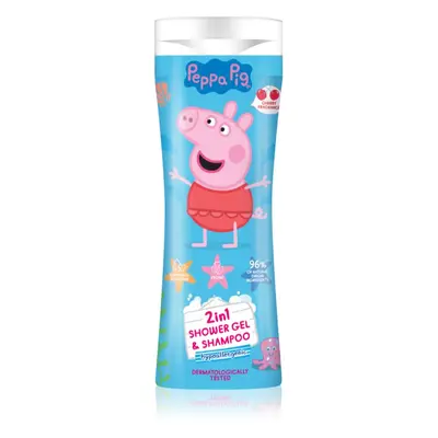 Peppa Pig Shower gel & Shampoo sprchový gel a šampon 2 v 1 pro děti Cherry 300 ml