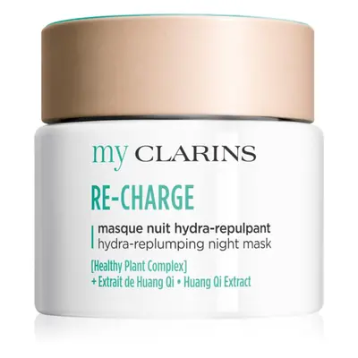 Clarins My Clarins Re-Charge Hydra-Replumping Night Mask energizující pleťová maska pro zářivý v