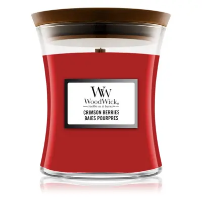 Woodwick Crimson Berries vonná svíčka s dřevěným knotem 85 g