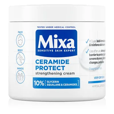 MIXA Ceramide Protect regenerační tělový krém pro citlivou pokožku 400 ml