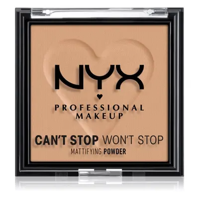 NYX Professional Makeup Can't Stop Won't Stop Mattifying Powder matující pudr odstín 06 Tan 6 g