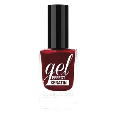 bellaoggi Gel Effect Keratin Nail Polish lak na nehty odstín Fire Red 10 ml