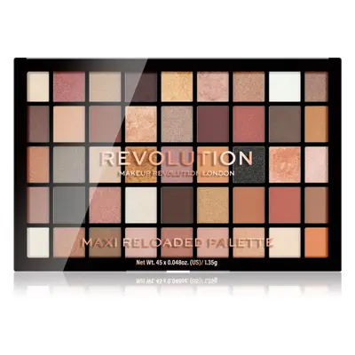 Makeup Revolution Maxi Reloaded Palette paletka pudrových očních stínů odstín Large It Up 45x1,3