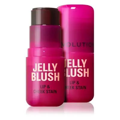 Makeup Revolution Jelly Blush tvářenka v tyčince na rty a tváře odstín Cherry Red 5.5 g