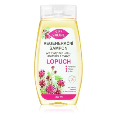 Bione Cosmetics Lopuch regenerační šampon pro lesk a hebkost vlasů 260 ml